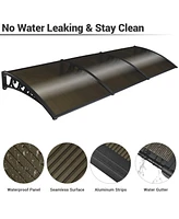 Yescom Door Window Awning Patio Cover Uv Rain Protection Pc Hollow Sheet Outdoor 2 Pack