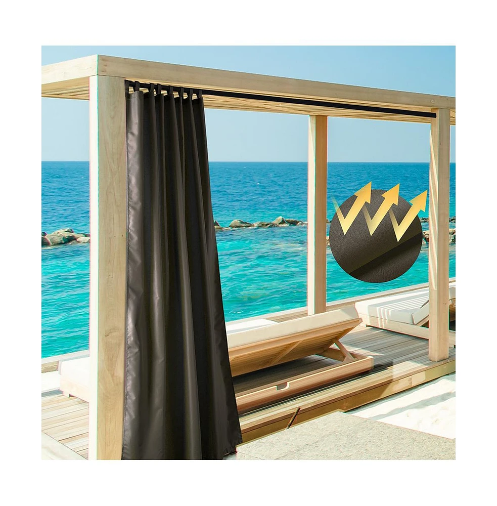 Yescom 54"x84" Outdoor Curtain Panel Tab Top Drape UV30+ Patio Pergola Garden Pack