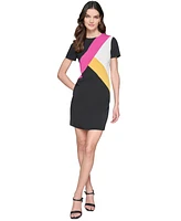 Karl Lagerfeld Paris Women's Colorblocked Sheath Dress, Regular & Petite