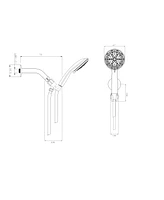 Streamdale Furniture Multi Function Adjustable Hand Shower - 7-Function Hand Shower, Chrome