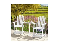 Hdpe Patio Chair with Armrest and Footrest for Indoor Outdoor