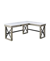 Simplie Fun Talmar Writing Desk with Lift Top In Marble Top