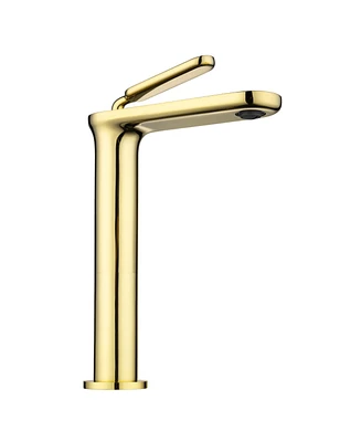 Aquaterior Single Handle Bathroom Vessel Sink Faucet Rv Lavatory Vanity Mixer Tap Gold