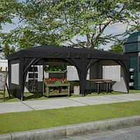 10x20 Pop-Up Canopy Tent with Uv Protection, Adjustable Height, and Accessories