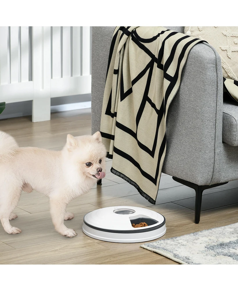 Streamdale Furniture Automatic Pet Feeder Precise Portions, Up to 6 Meals Daily