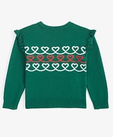 Epic Threads Toddler Girls Heart Ruffled Crewneck Sweater, Created for Macy's