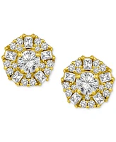 Giani Bernini Cubic Zirconia Round & Baguette Cluster Stud Earrings in 18k Gold-Plated Sterling Silver, Created for Macy's