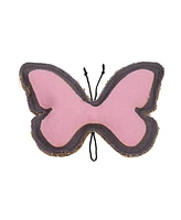 Country Living Butterfly-Shaped Canvas & Jute Dog Chew Toy - Eco-Friendly, Durable, Perfect for Chewing and Fetching, Stylish and Sturdy Pet Toy