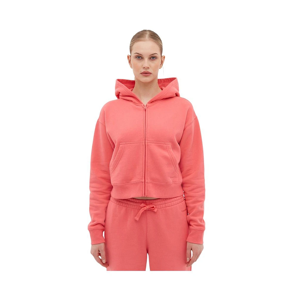 Bench Dna Women's Whitley Eco-Fleece Cropped Zip Hoodie