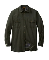 Boulder Creek Big & Tall by KingSize Flannel-Lined Twill Shirt Jacket