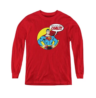 Dc Comics Boys Youth Coal Long Sleeve Sweatshirts