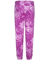 Jordan Big Girls Brooklyn Floral-Print Fleece Pants