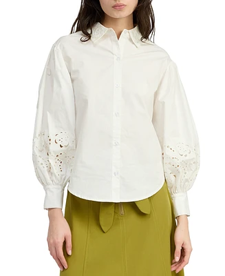 En Saison Women's Quinton Cotton Long-Sleeve Shirt