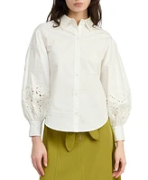 En Saison Women's Quinton Cotton Long-Sleeve Shirt