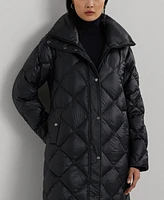 Lauren Ralph Women's Maxi Diamond Quilted Puffer Coat