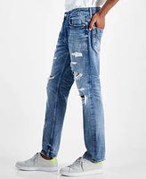 Guess Men's Mateo Straight-Leg Destroyed Jeans