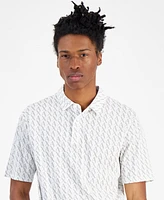 A|X Armani Exchange Men's Regular-Fit Logo-Print Polo Shirt