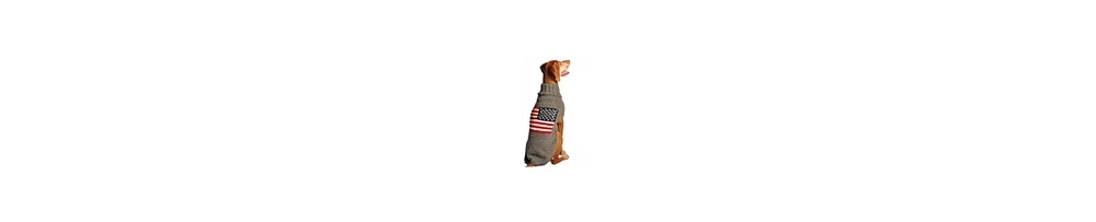 Chilly Dog American Flag Dog Sweater