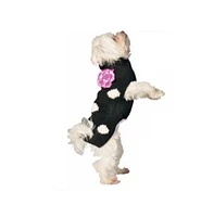 Chilly Dog Black Polka Dot Flower Scarf - Small