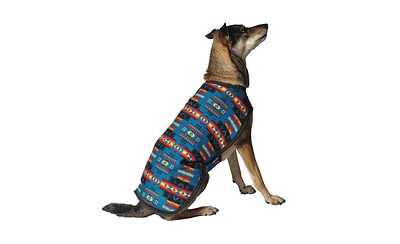 Chilly Dog Turquoise Southwest Blanket Coat