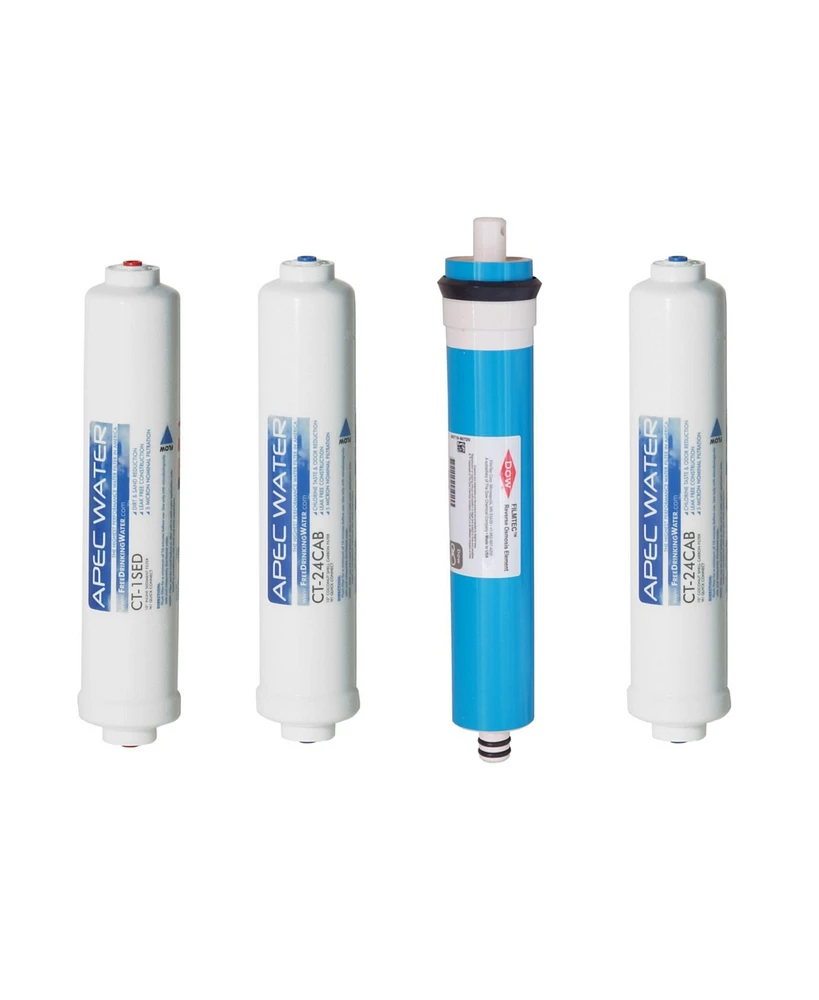 Apec Water Systems Apec Ro Replacement Filters Complete Filter Set for Ultimate Ro-QUICK90 Compact Reverse Osmosis Systems (Stages 1-4)