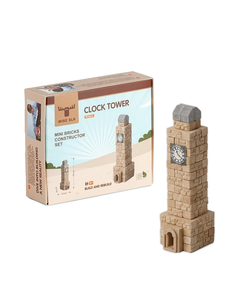 Wise Elk Mini Bricks Construction Set - Clock Tower - Assorted Pre