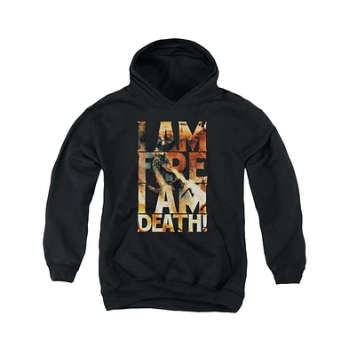 Hobbit Boys Youth I Am Fire Pull Over Hoodie / Hooded Sweatshirt