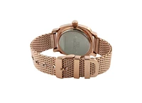 Tko Women's Rose Gold Milano Boyfriend Watch with Rose Gold Mesh Bracelet