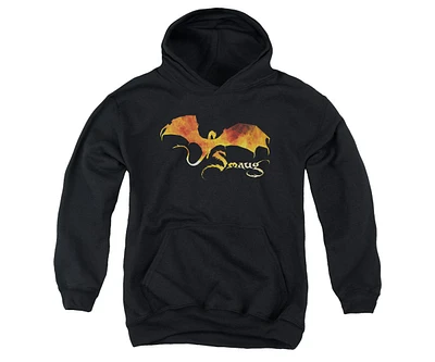 Hobbit Boys Youth Smaug On Fire Pull Over Hoodie / Hooded Sweatshirt