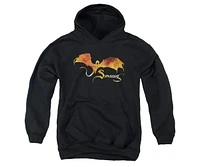 Hobbit Boys Youth Smaug On Fire Pull Over Hoodie / Hooded Sweatshirt