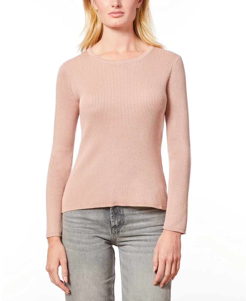 Melissa Paige Women's Ribbed Scoop-Neck Sweater