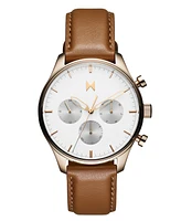 Mvmt Men's Airhawk Tan Leather Strap Watch 42mm