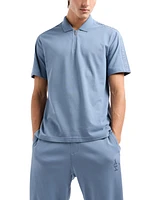 A|X Armani Exchange Men's Regular-Fit Logo 1/4-Zip Polo Shirt