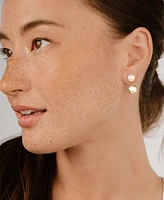 Ettika Small Pebble and Freshwater Pearl Dangle Earrings