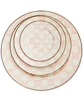 Mackenzie-Childs Rosy Check Salad/Dessert Plate