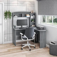 Streamdale Furniture Modern L-Shaped Desk With Hutch