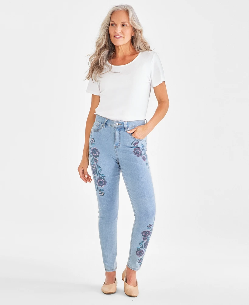 Style & Co Petite Mid-Rise Skinny Jeans, Created for Macy's