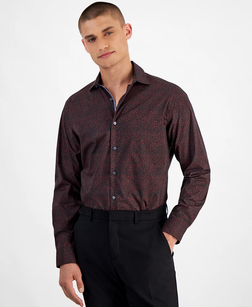 Bar Iii Men's Slim-Fit Terry Floral Dress Shirt, Created for Macy's