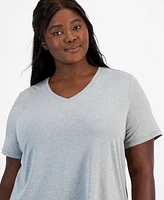 Id Ideology Plus 3-Pk. Solid Short-Sleeve Top, Created for Macy's