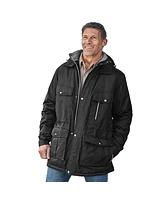 Boulder Creek Big & Tall by KingSize Fleece-Lined Parka With Detachable Hood And 6 Pockets