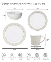 Denby Natural Canvas 4 Piece Place Setting