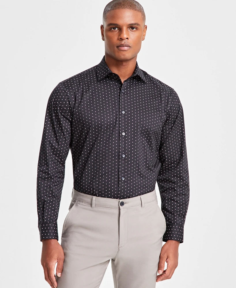 Alfani Men's Regular-Fit Printed Dress Shirt, Created for Macy's