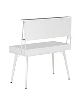 Streamdale Furniture Study Computer Desk With Storage & Magnetic Dry Erase Board