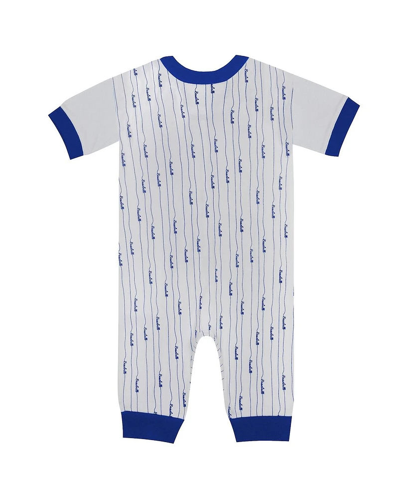 Fanatics Baby White Los Angeles Dodgers Logo Best Series Full-Snap Jumper
