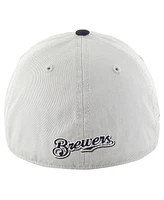 '47 Brand Men's Gray/Navy Milwaukee Brewers Sure Shot Classic Franchise Fitted Hat