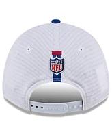 New Era Big Boys and Girls White/Royal New York Giants 2024 Nfl Training Camp 9FORTY Adjustable Hat