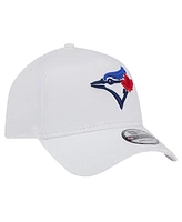 New Era Men's White Toronto Blue Jays Tc A-Frame 9FORTY Adjustable Hat