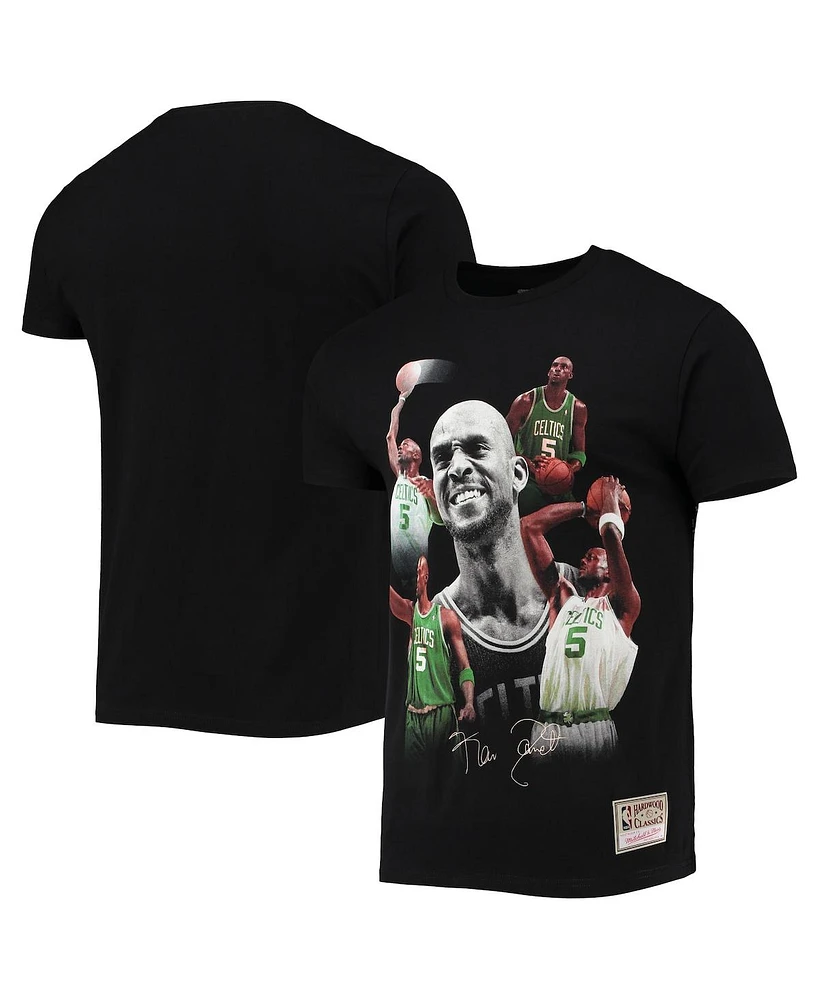 Mitchell & Ness Men's Kevin Garnett Black Boston Celtics Collage T-Shirt