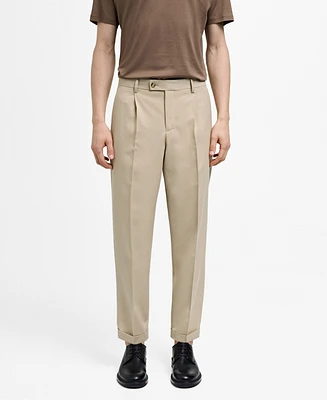 Mango Men's Regular Fit Suit Pants