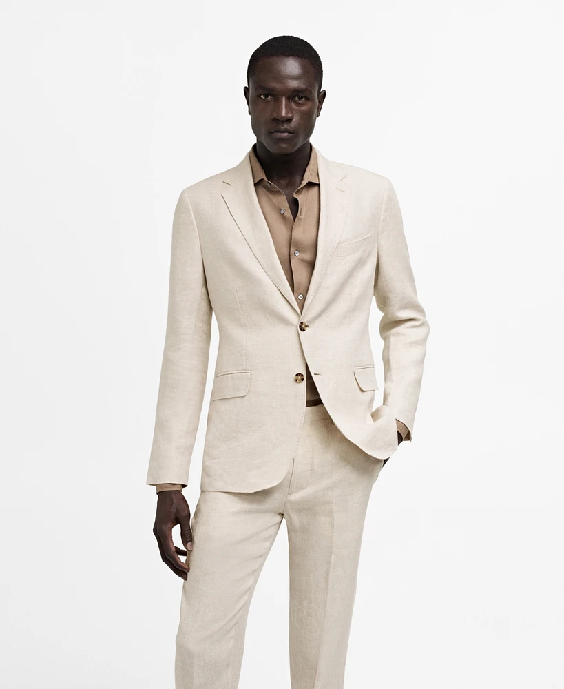 Mango Men's Linen Slim-Fit Suit Blazer